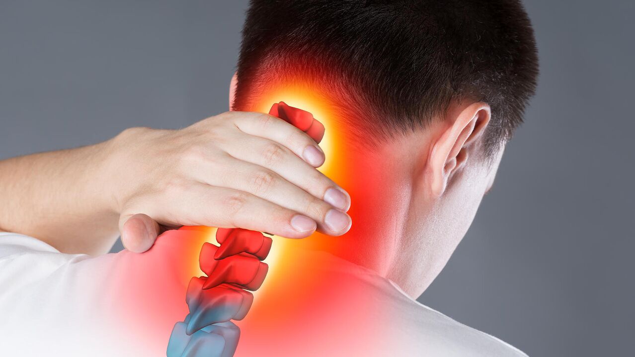 Dolore al collo dovuto all'osteocondrosi